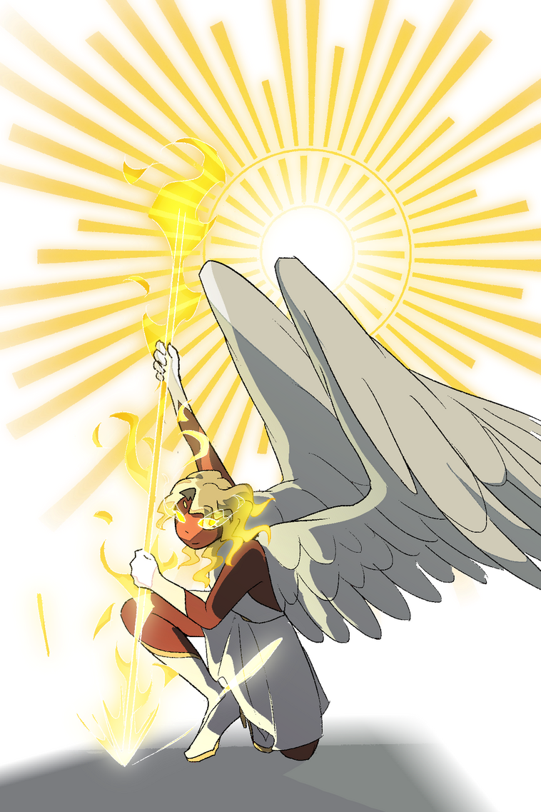 The Pale King, with wings and a tail